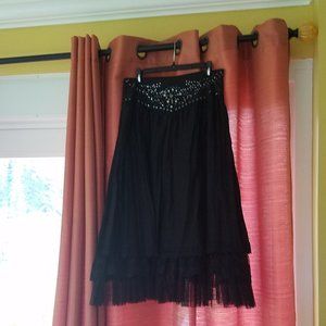 Lapia, Black cotton with polyester lining, Size M, Gently worn